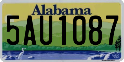 AL license plate 5AU1087