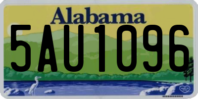 AL license plate 5AU1096