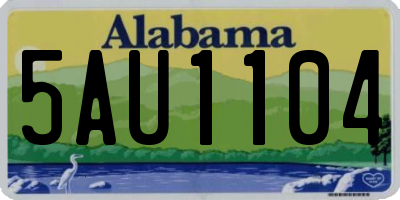 AL license plate 5AU1104