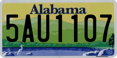 AL license plate 5AU1107