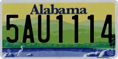 AL license plate 5AU1114