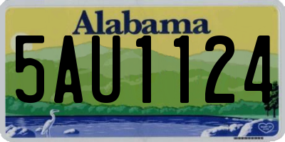 AL license plate 5AU1124