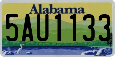AL license plate 5AU1133