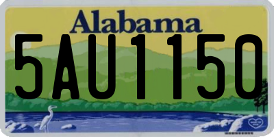 AL license plate 5AU1150