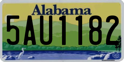 AL license plate 5AU1182