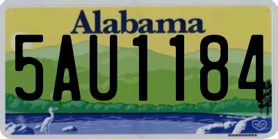 AL license plate 5AU1184