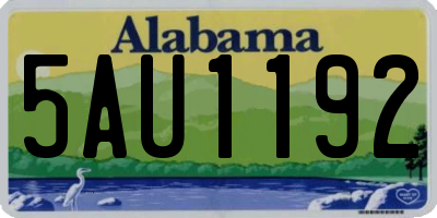 AL license plate 5AU1192