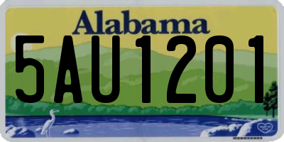 AL license plate 5AU1201