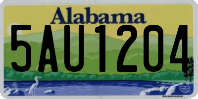AL license plate 5AU1204
