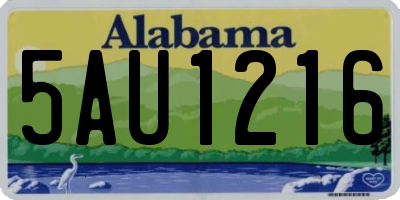 AL license plate 5AU1216