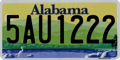 AL license plate 5AU1222
