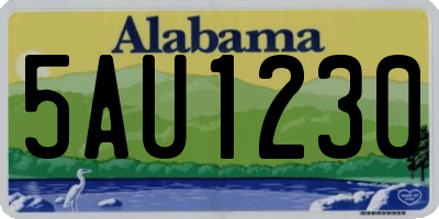 AL license plate 5AU1230