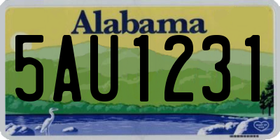 AL license plate 5AU1231