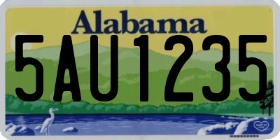 AL license plate 5AU1235
