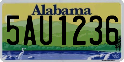 AL license plate 5AU1236