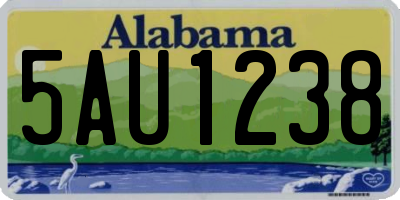 AL license plate 5AU1238