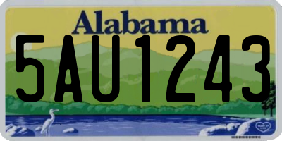AL license plate 5AU1243