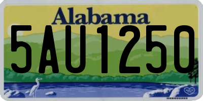 AL license plate 5AU1250
