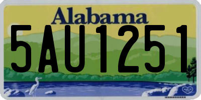 AL license plate 5AU1251