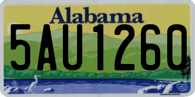 AL license plate 5AU1260