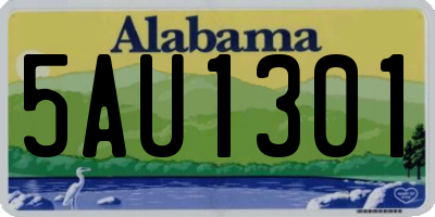 AL license plate 5AU1301