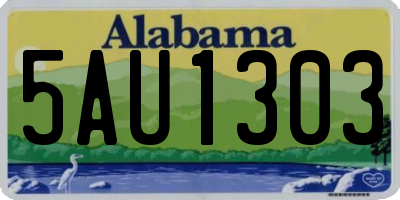 AL license plate 5AU1303