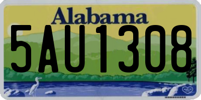 AL license plate 5AU1308