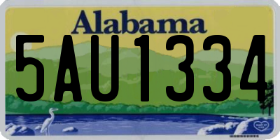 AL license plate 5AU1334