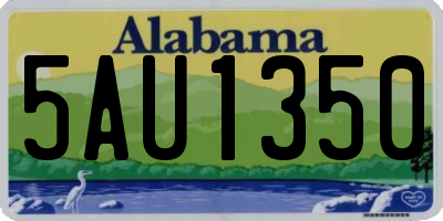 AL license plate 5AU1350