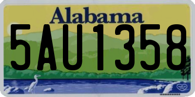 AL license plate 5AU1358