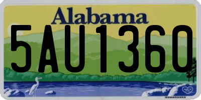 AL license plate 5AU1360