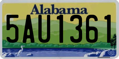 AL license plate 5AU1361