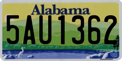 AL license plate 5AU1362