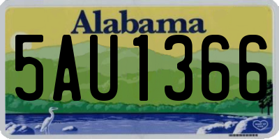 AL license plate 5AU1366