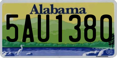 AL license plate 5AU1380