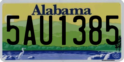 AL license plate 5AU1385