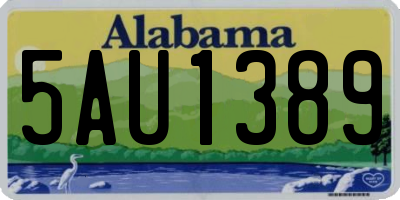 AL license plate 5AU1389