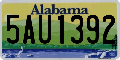 AL license plate 5AU1392