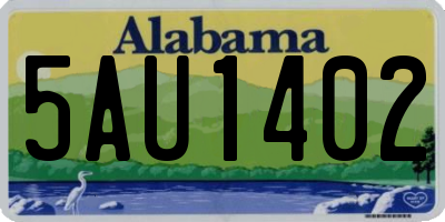 AL license plate 5AU1402