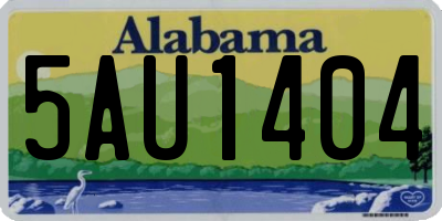 AL license plate 5AU1404