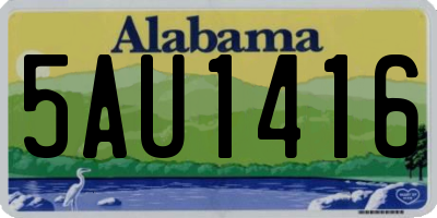 AL license plate 5AU1416