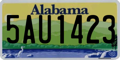 AL license plate 5AU1423