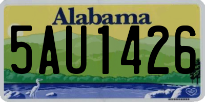 AL license plate 5AU1426
