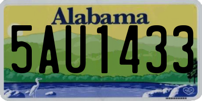 AL license plate 5AU1433