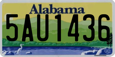 AL license plate 5AU1436