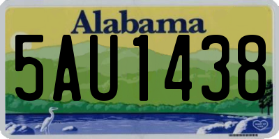 AL license plate 5AU1438