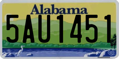 AL license plate 5AU1451