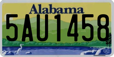 AL license plate 5AU1458