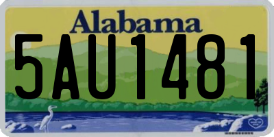 AL license plate 5AU1481