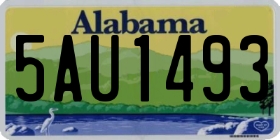 AL license plate 5AU1493